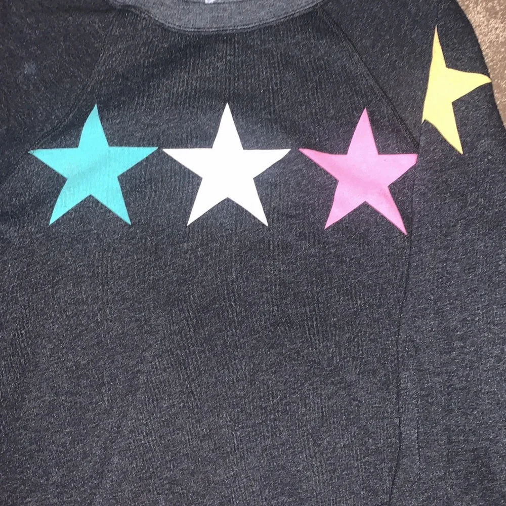 Wildfox Crew Neck Cotton Star Sweatshirt